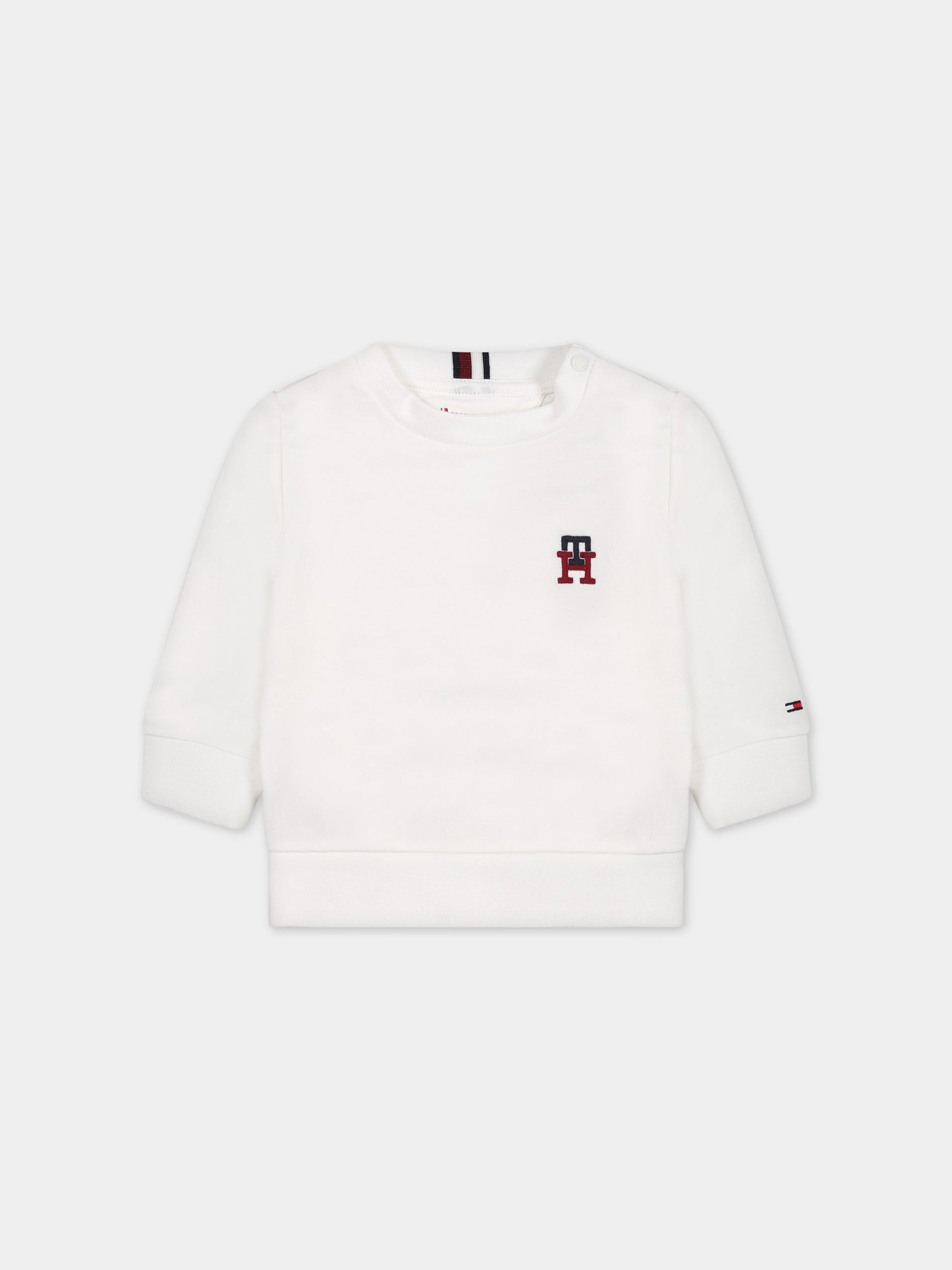 Completo bianco per neonato con logo,Tommy  Hilfiger Junior,KN0KN01549J YBR