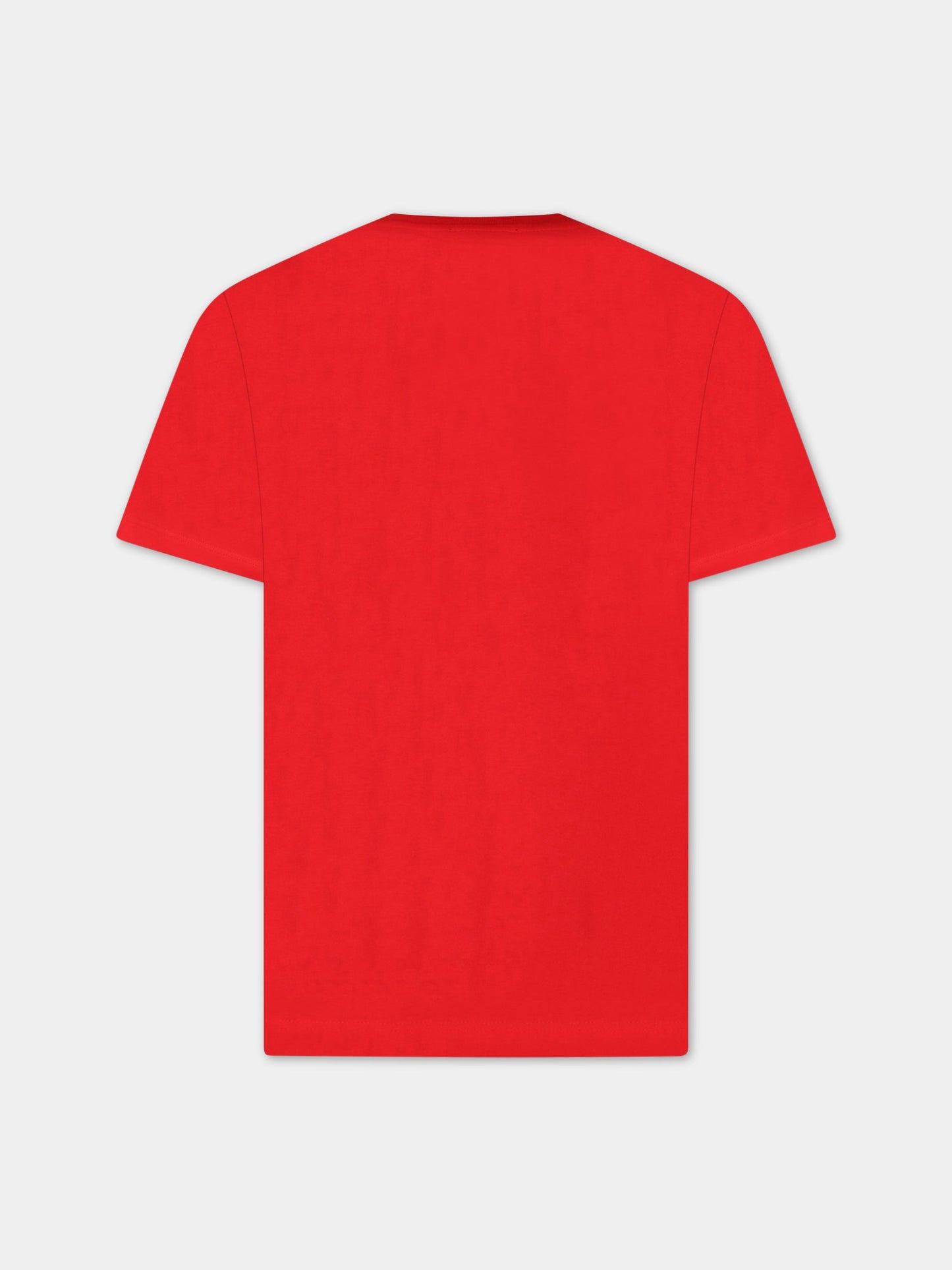 T-shirt rossa per bambino con logo,Diesel,00J4P6 00YI9 K405