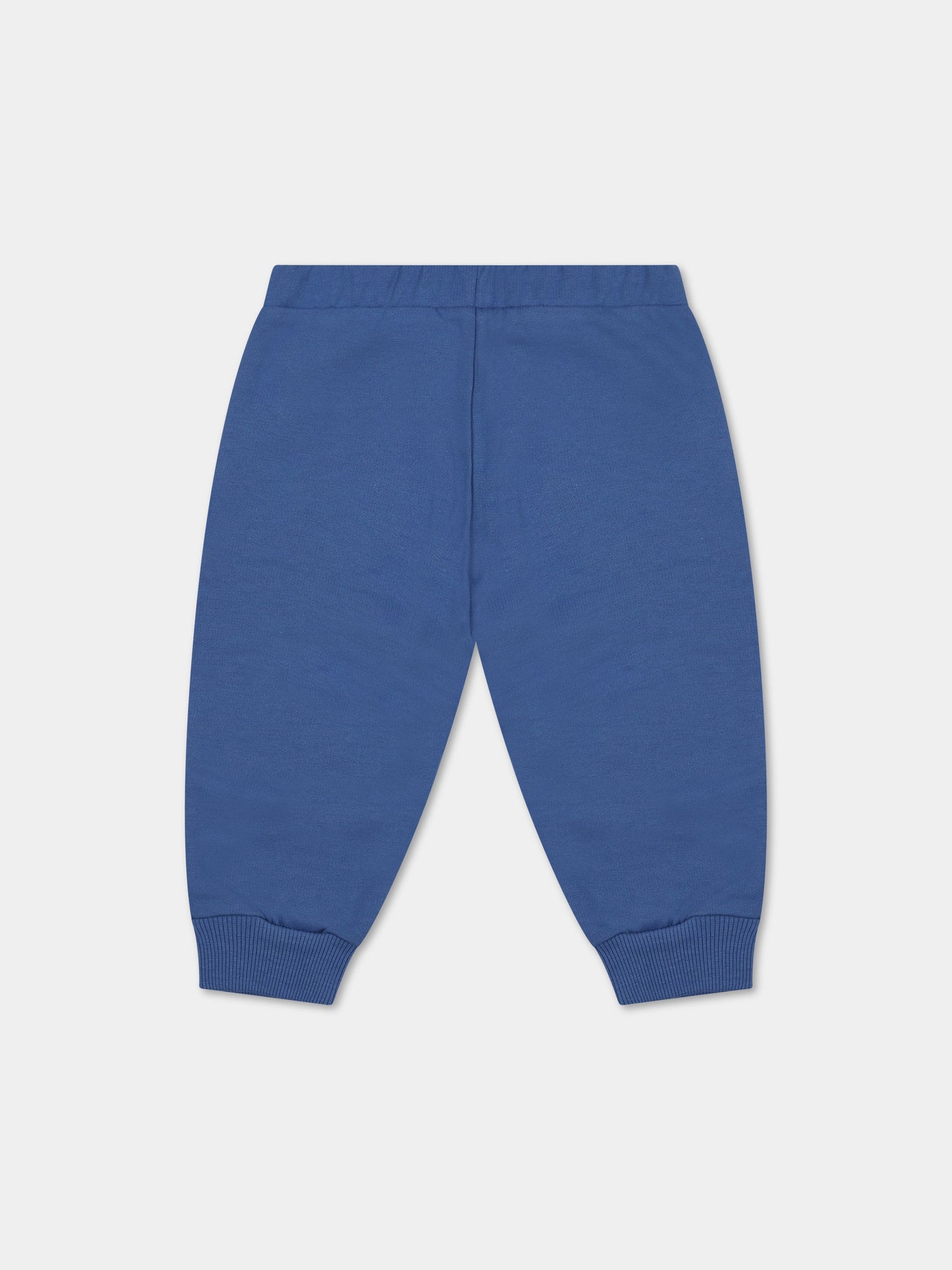 Pantaloni blu per neonati con Teddy Bear e logo,Moschino Kids,MUP042 LCA42 40497