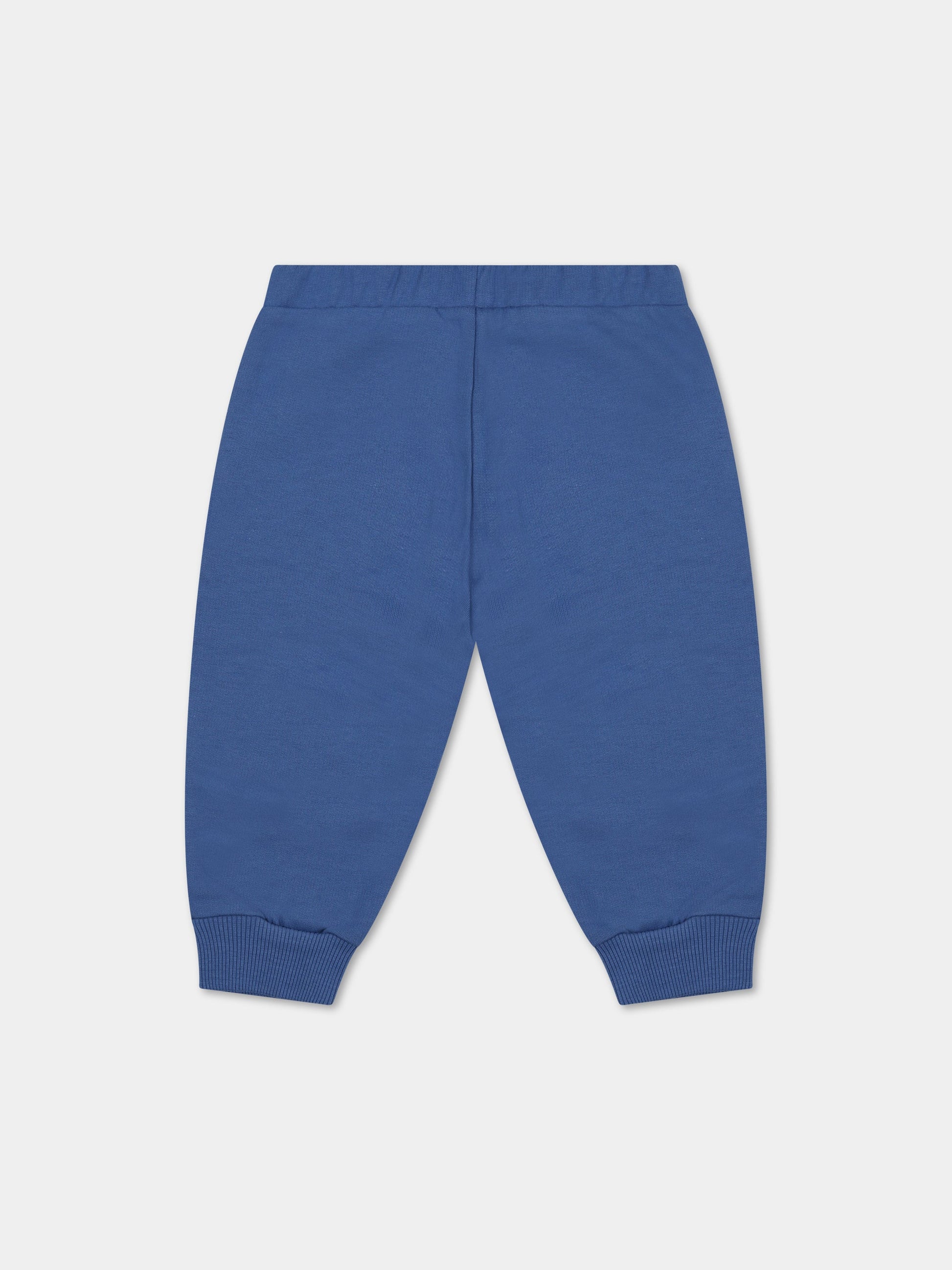 Pantaloni blu per neonati con Teddy Bear e logo,Moschino Kids,MUP042 LCA42 40497