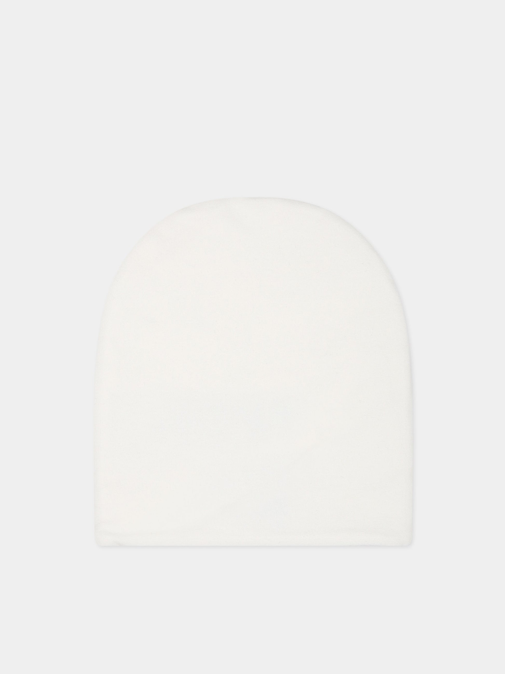 Cappello bianco per neonati con teddy Bear e logo,Moschino Kids,MNX03N LDA17 10063