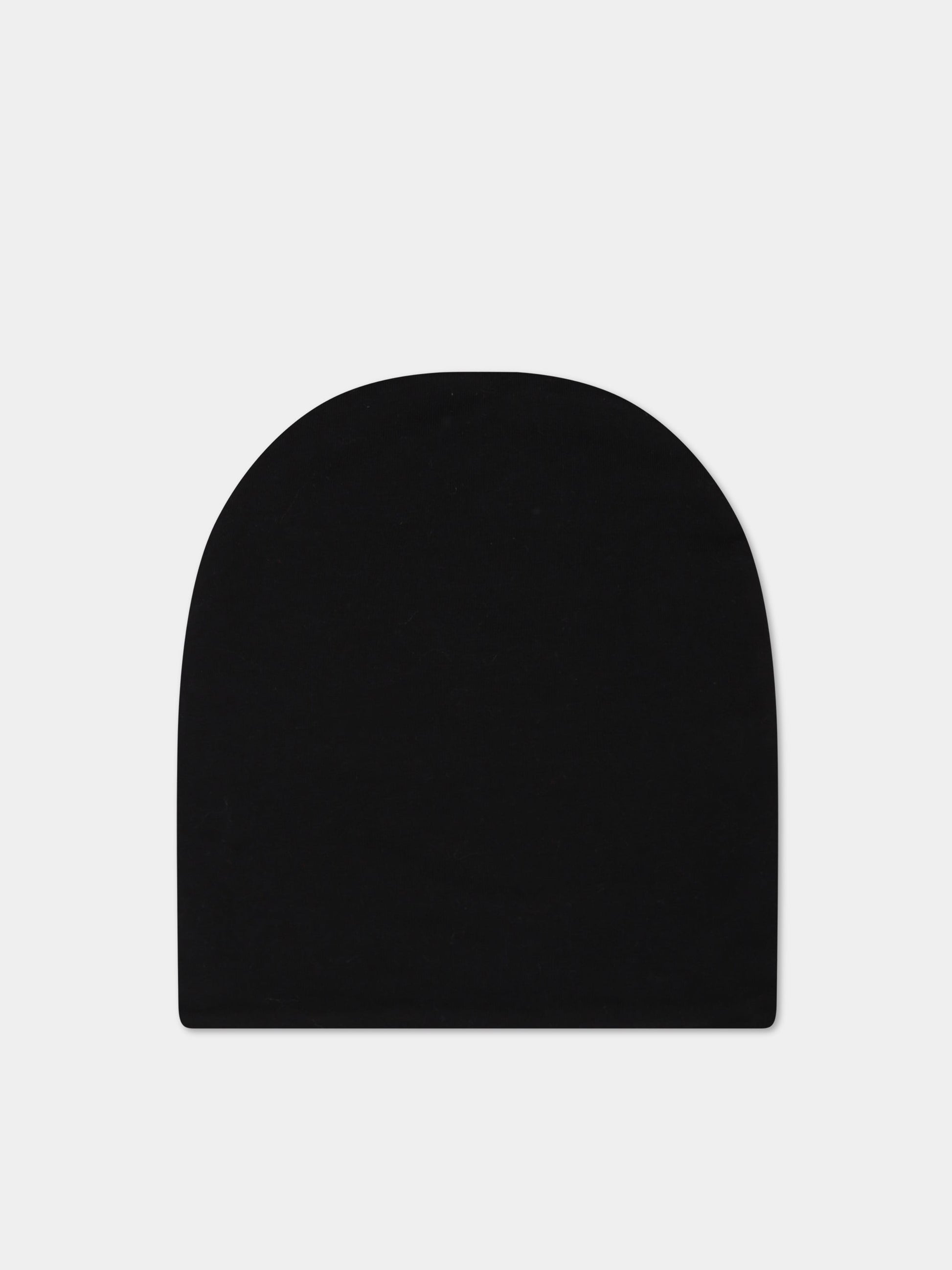 Cappello nero per neonati con teddy Bear e logo,Moschino Kids,MNX03N LDA17 60100