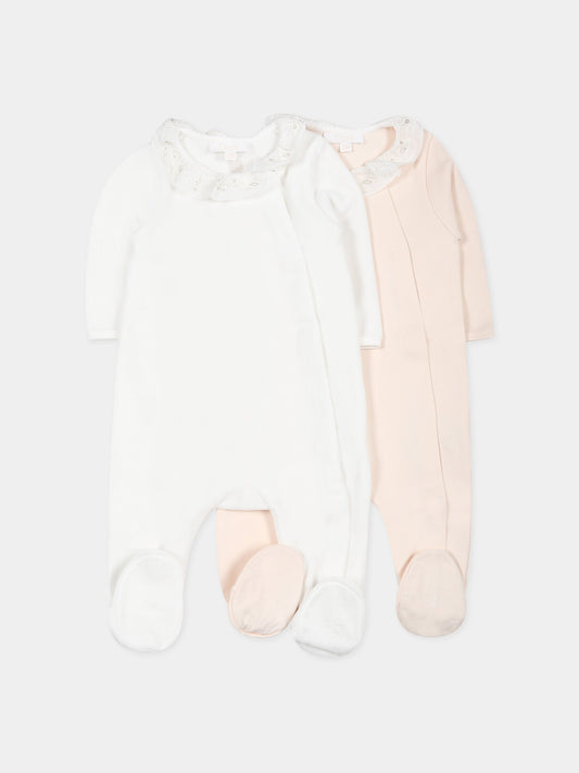 Set multicolor per neonata con logo,Chloé Kids,C98267 N34