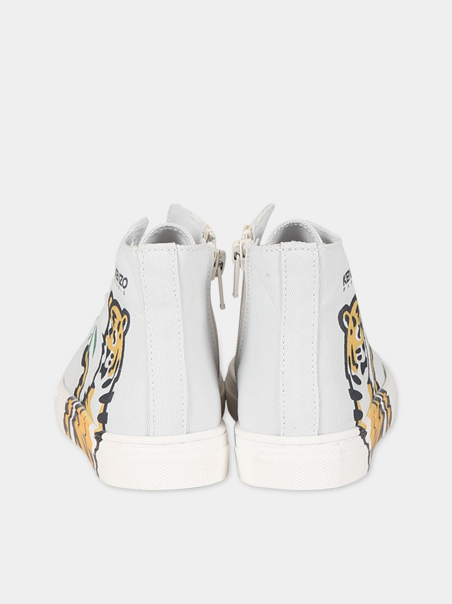 Sneakers beige per bambini con Kotora e logo,Kenzo Kids,K59059 242