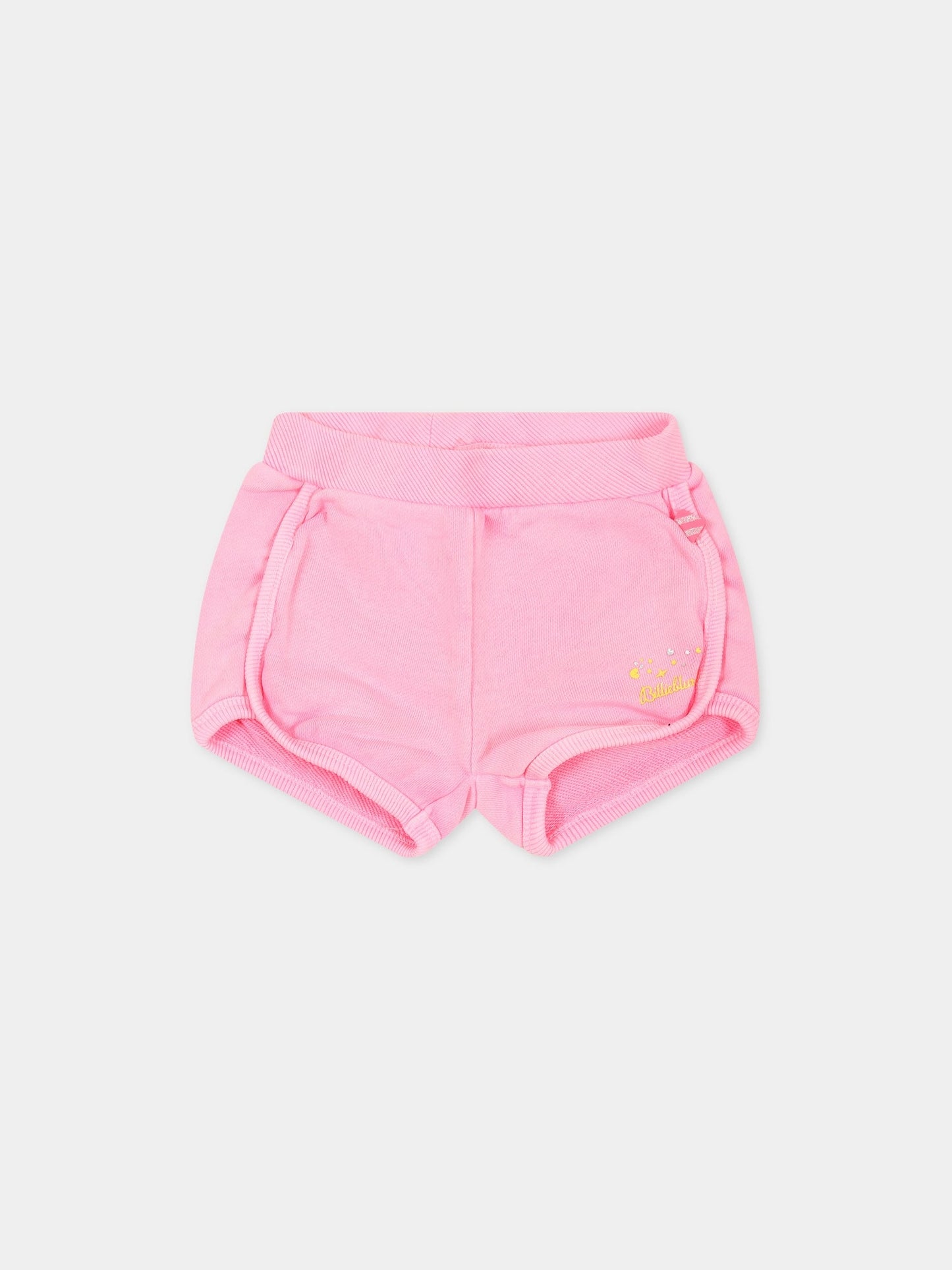 Shorts rosa per neonata con logo,Billieblush,U04254 47T