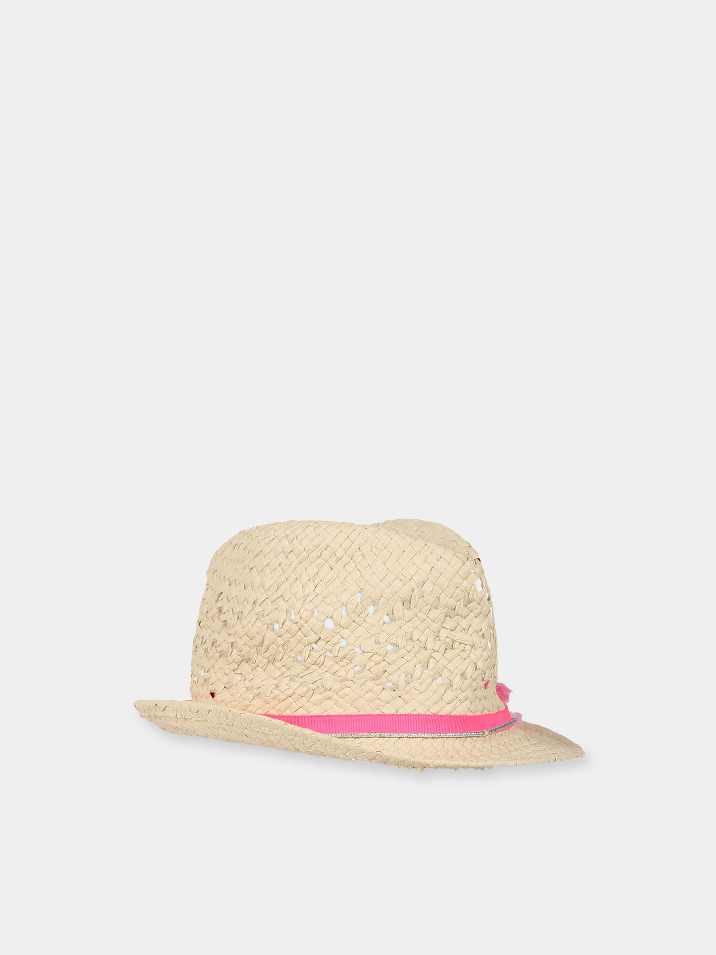 Cappello beige per bambina con rouches,Billieblush,U11110 Z40