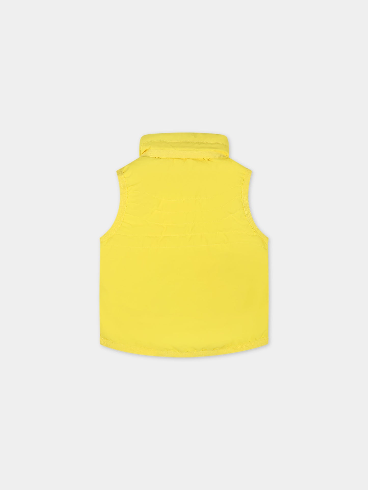 Gilet giallo per neonato con logo,Hugo Boss,J06245 535