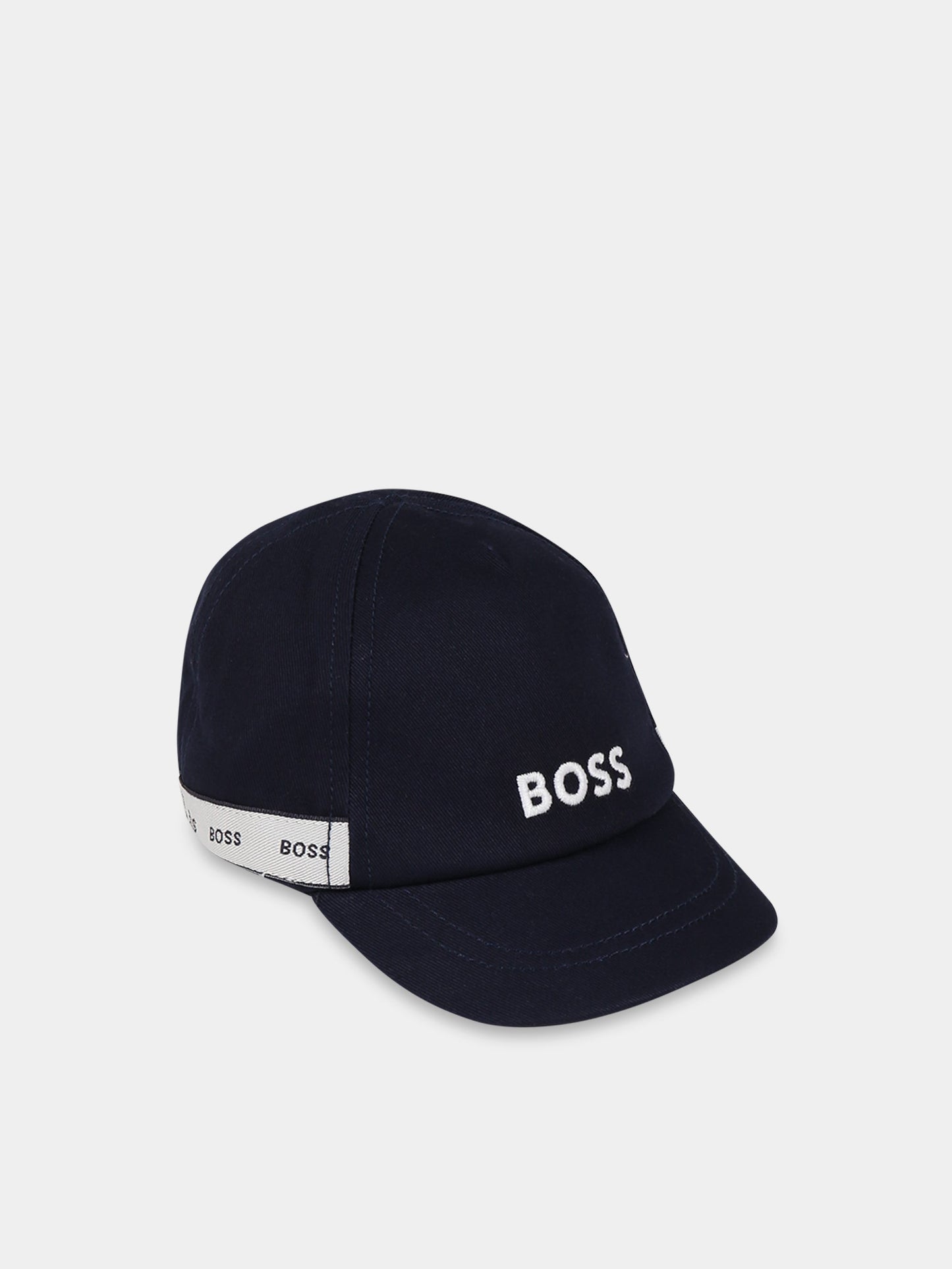 Cappello blu per bambino con logo,Hugo Boss,J91125 849