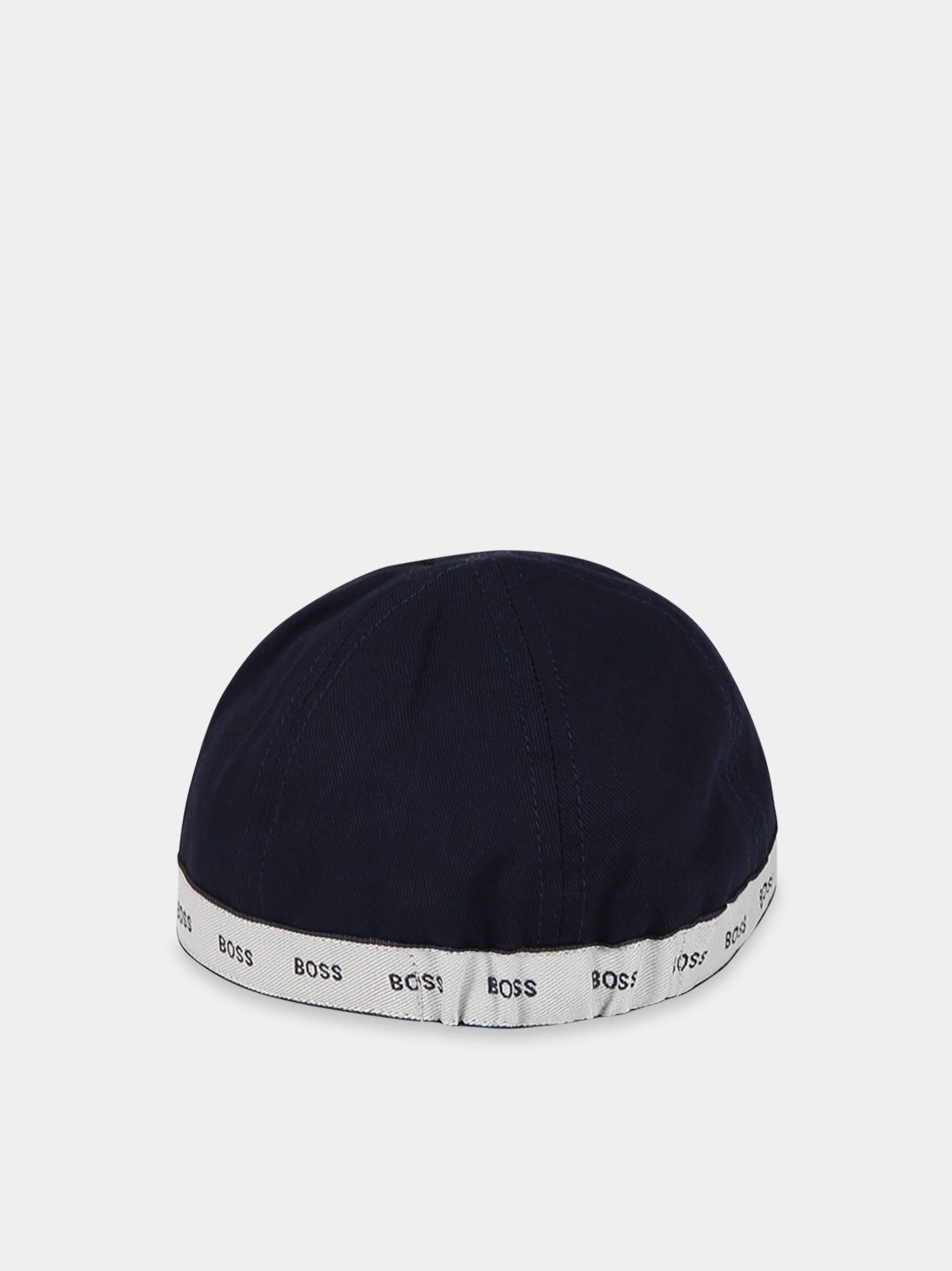 Cappello blu per bambino con logo,Hugo Boss,J91125 849