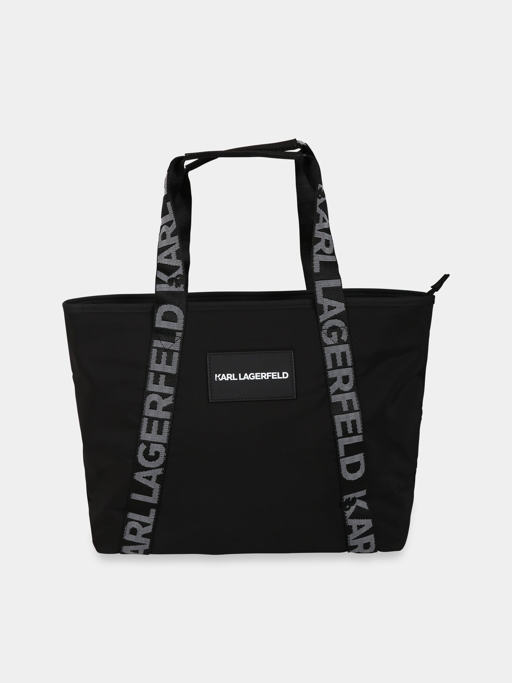 Borsa-mamma nera per neonati con logo,Karl Lagerfeld Kids,Z10130 09B