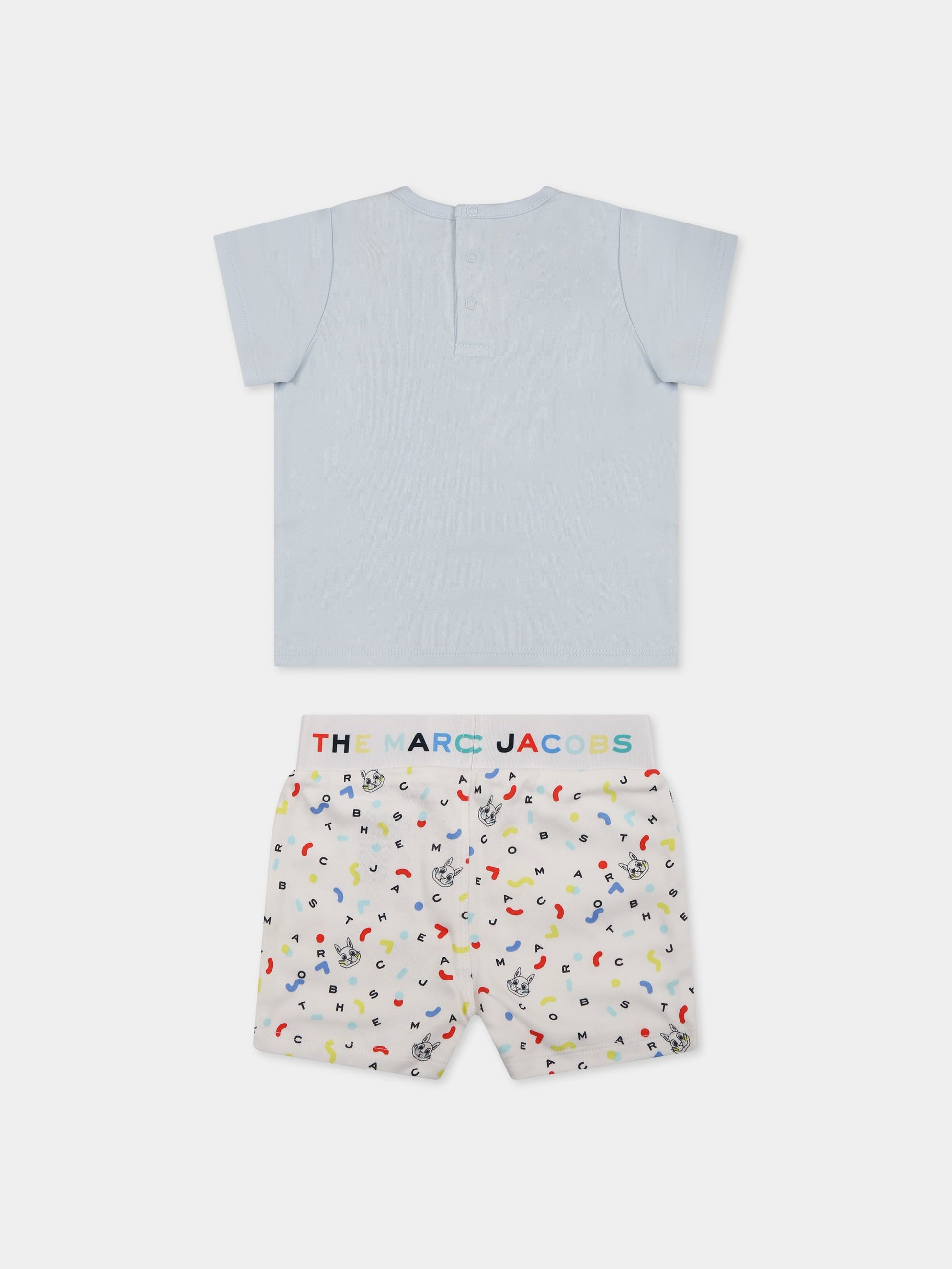 Completo multicolor per neonato con stampa e logo,Little Marc Jacobs,W98146 V11