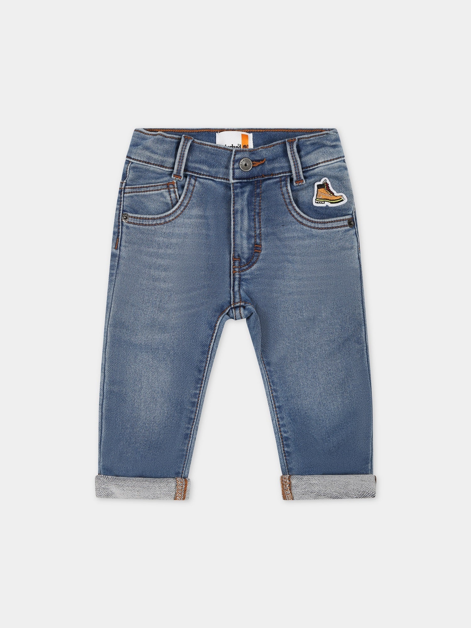 Blue jeans for baby boy with logo,Timberland,T04A22 Z74