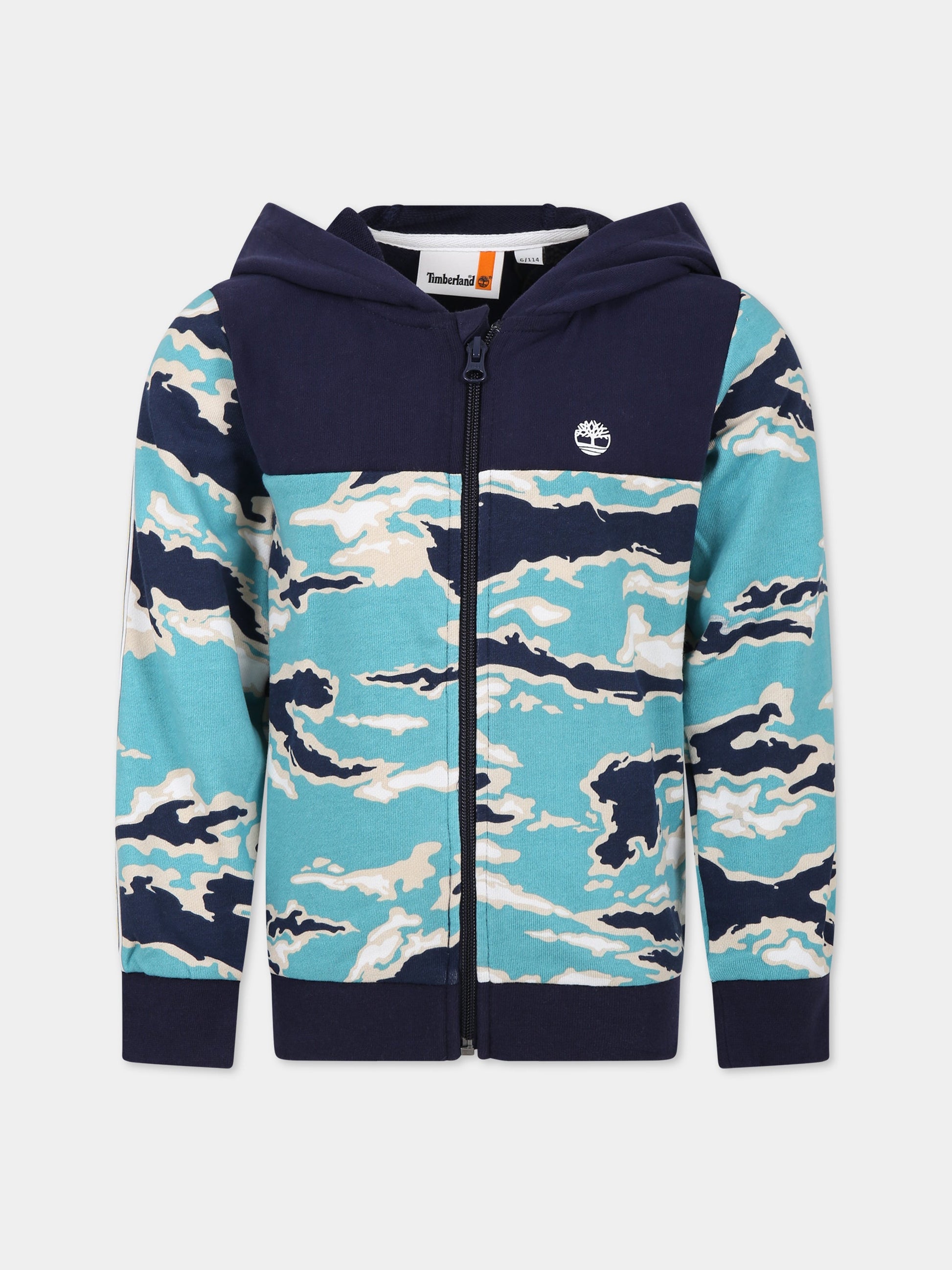 Felpa con cappuccio multicolor per bambino,Timberland,T05K63 79D
