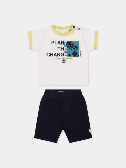 Completo multicolor per neonato con stampa e logo,Timberland,T08179 10B