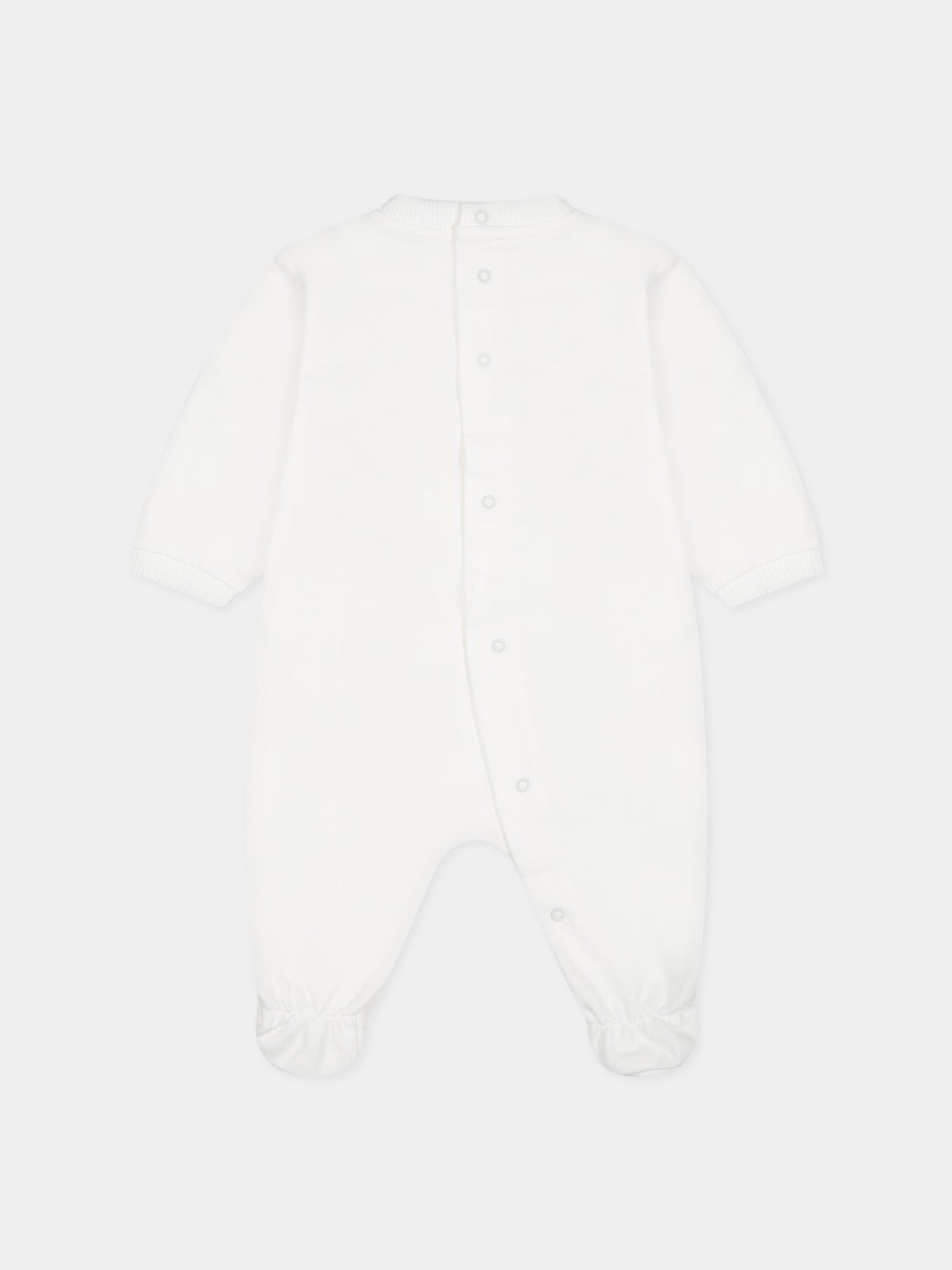 Set bianco per neonati con Teddy Bear e logo,Moschino Kids,MMY03I LCA19 10063