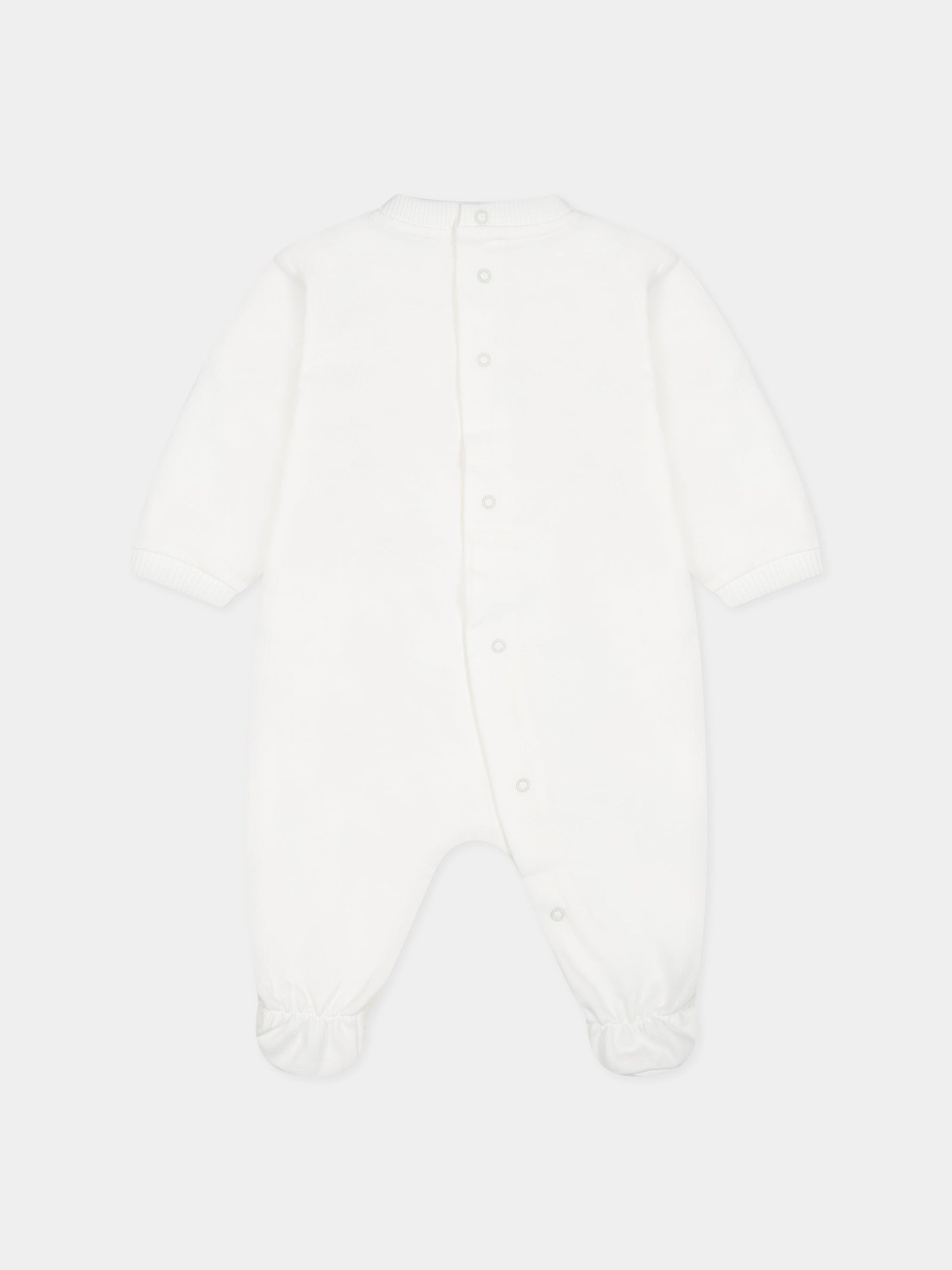 Set bianco per neonati con Teddy Bear e logo,Moschino Kids,MMY03I LCA19 10063