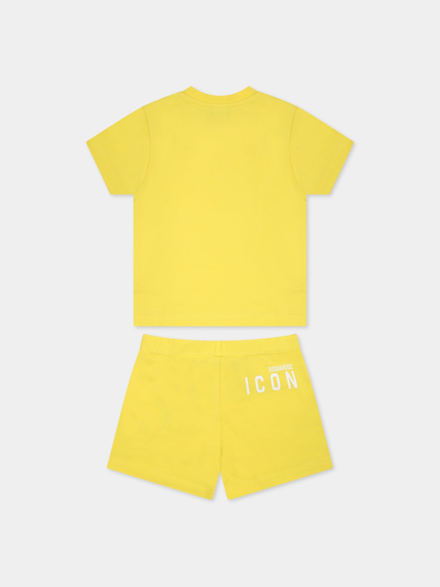 Completo giallo per neonato con logo,Dsquared2,DQ1038 D008J DQ205