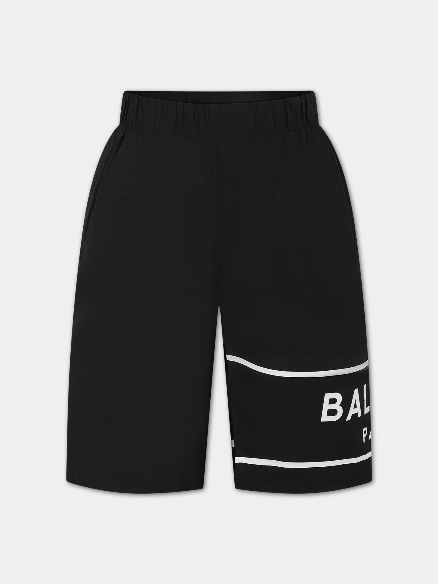 Boxer-mare nero per bambino con logo,Balmain Kids,BSCP29 Z1183 930BC