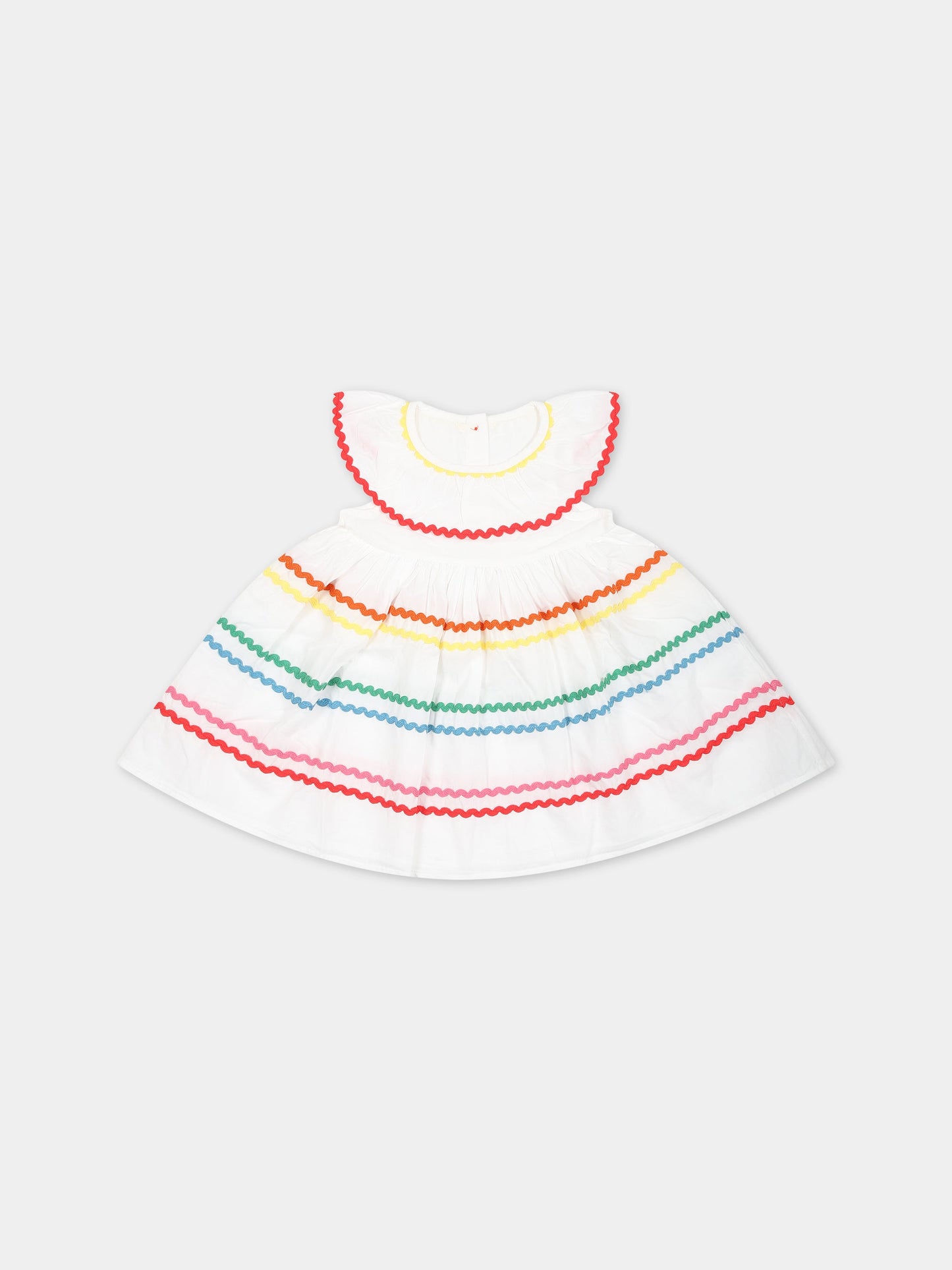 Vestito bianco per neonata con ricami,Stella Mccartney Kids,TS1082 Z0142 101
