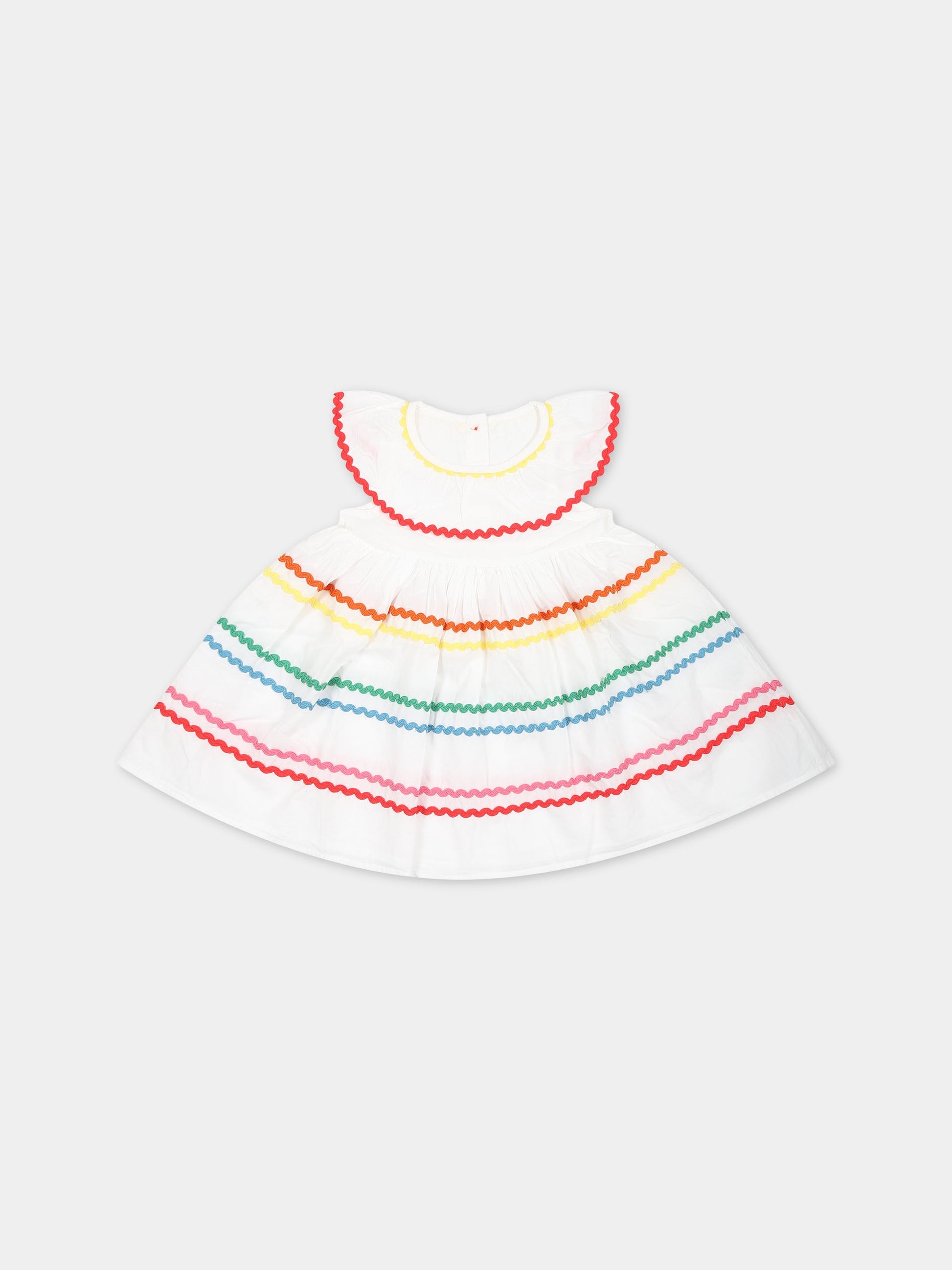 Vestito bianco per neonata con ricami,Stella Mccartney Kids,TS1082 Z0142 101