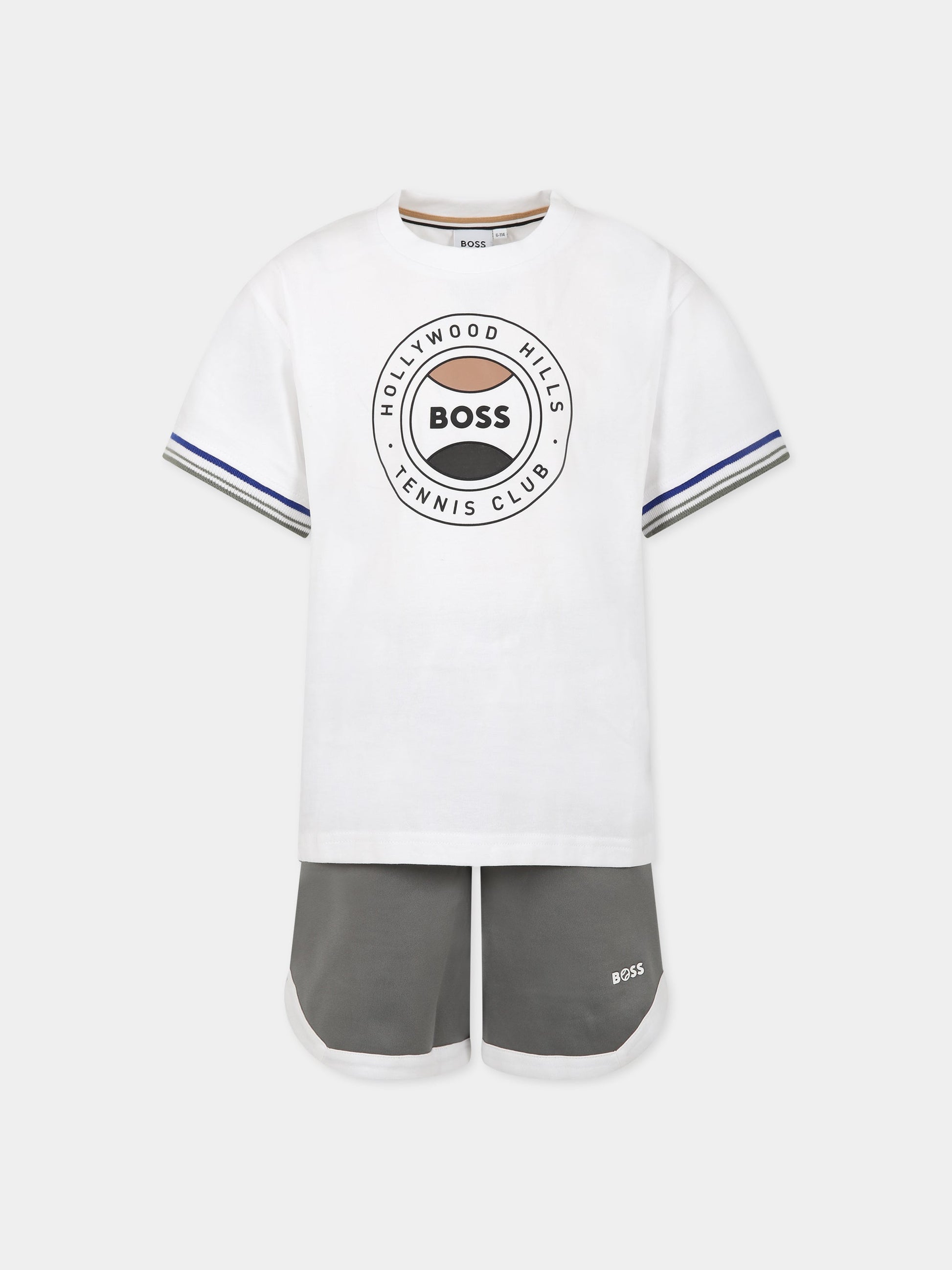 Completo multicolor per bambino con logo,Boss,J28114 N56