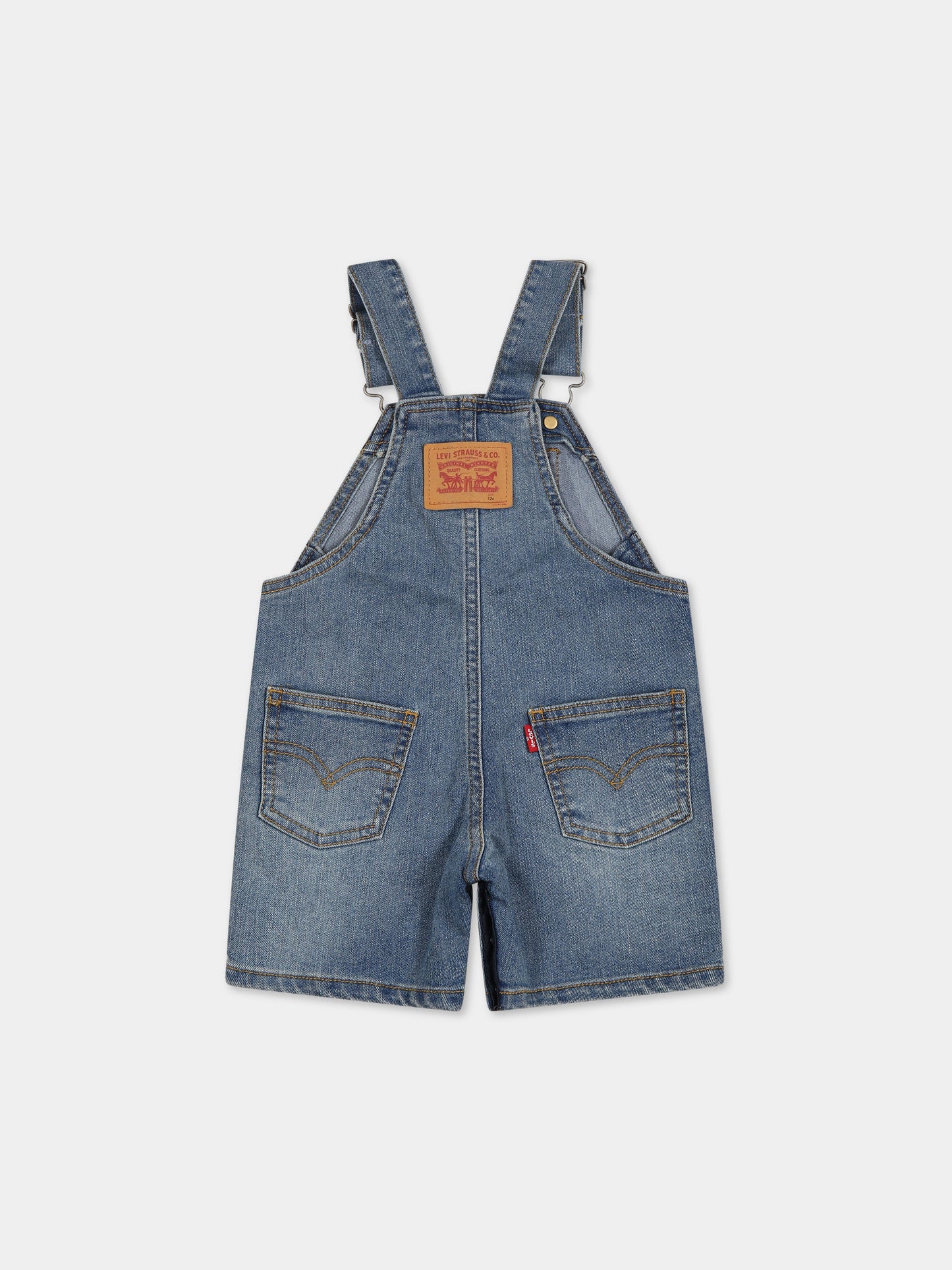 Salopette blu per neonati con logo,Levi's Kids,6EE584 L5D